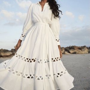 Lisa Marie Fernandez x Target collar white dress size 4